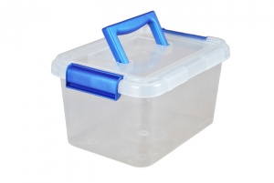 3.5 Litre Plastic Storage Boxes with Clip on Lids and Carry Handle